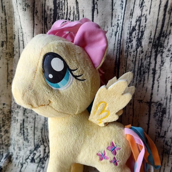 MY LITTLE PONY Fluttershy Plush 12” with Butterflies and rainbow Mane and tale - Picture 1 of 8